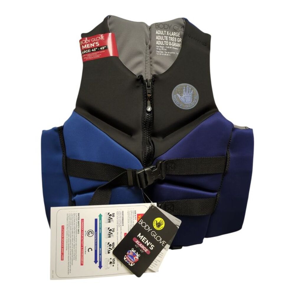 Body Glove Men's USCG Approved Lightweight Segmented PFD Life Jacket, XL